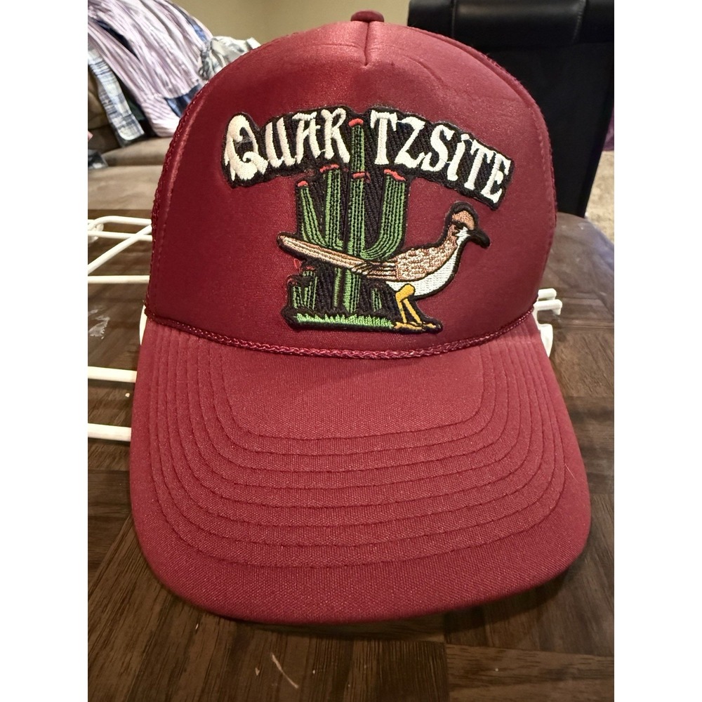 Vintage Quartzsite Arizona Roadrunner Mesh Trucker Hat Snapback NISSUN USA Cap